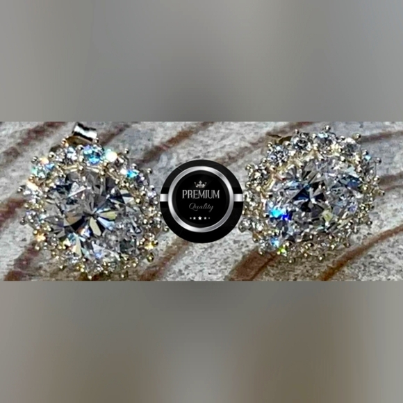 PREMIUM HIGHER QUALITY WHITE GOLD PLATED OVER .925 Grade Sterling Silver 4.0 Ct - Picture 1 of 8